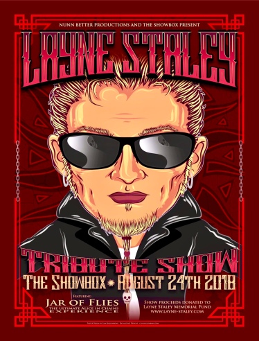Layne Staley Tribute Poster Designed by Cain Hollowbone of Day and Age Design